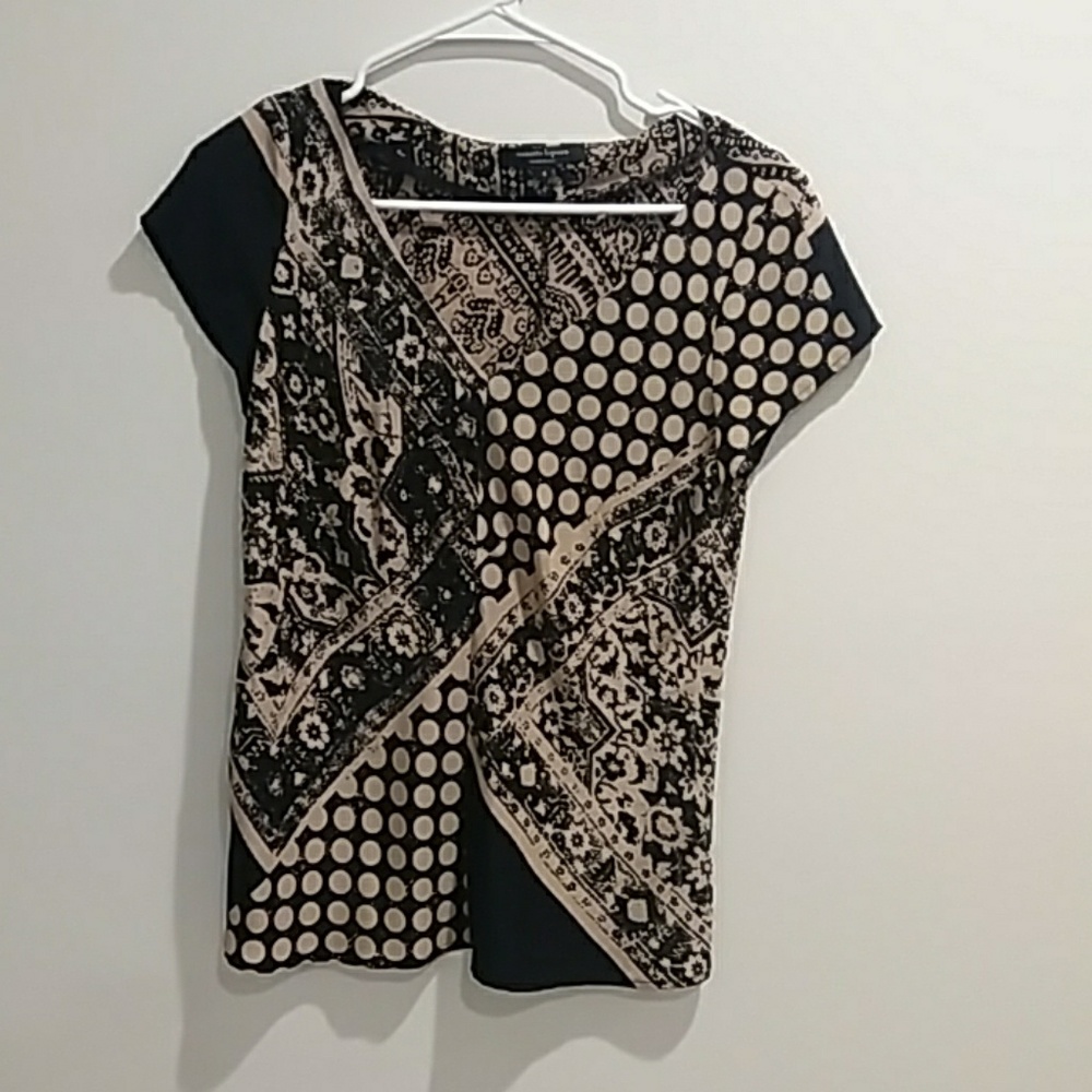 silk vneck top